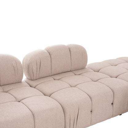 Polymorphic Sofa Shifter Hm6073.12 Textured Fabric In Light Beige Color 290x196x76hcm.