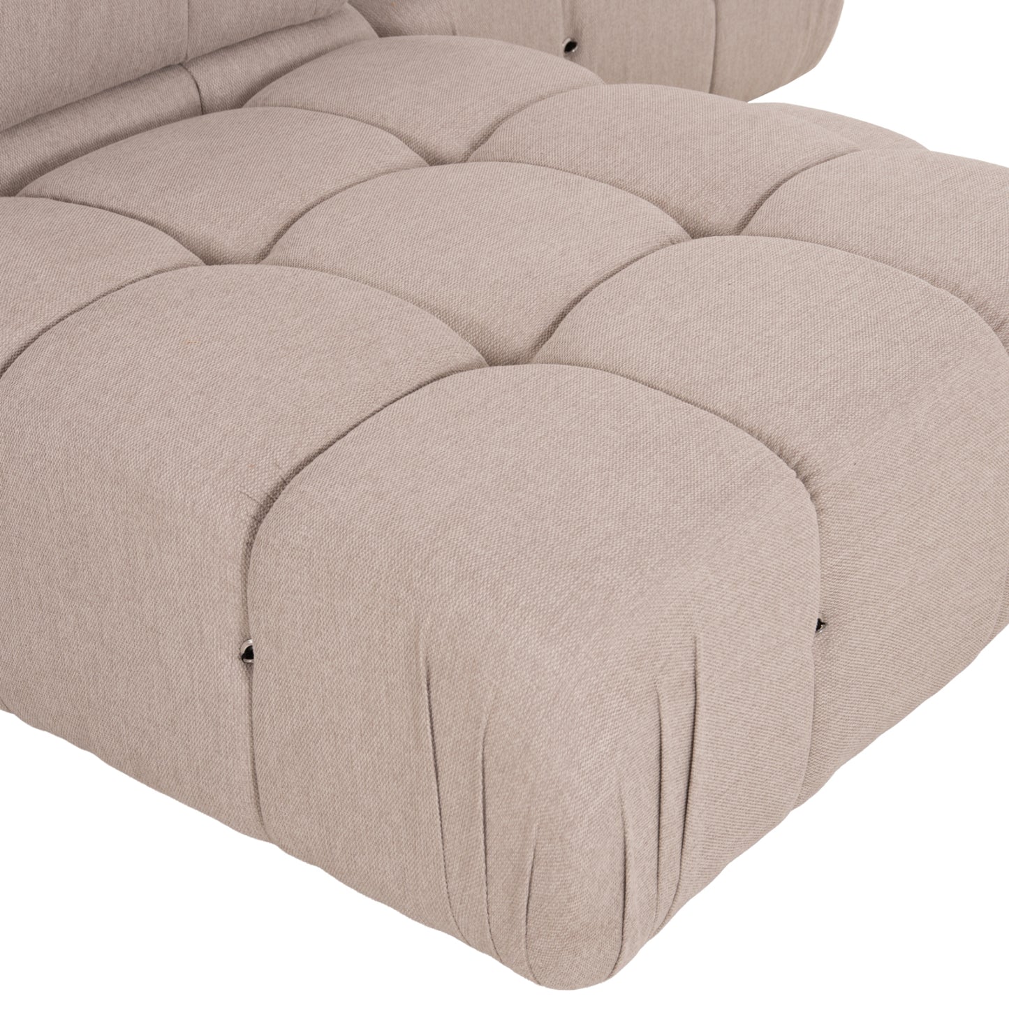 Polymorphic Sofa Shifter Hm6073.12 Textured Fabric In Light Beige Color 290x196x76hcm.