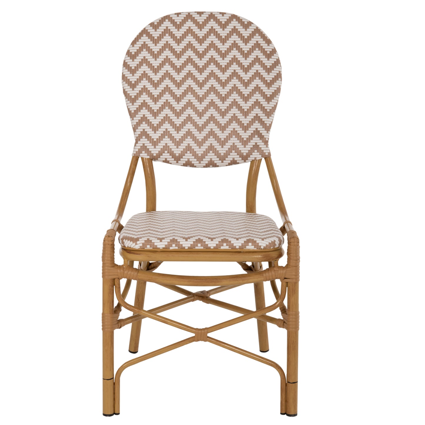 Chair Aluminum Hm5927.03 Bamboo Look Natural-white 46x56x95hcm.
