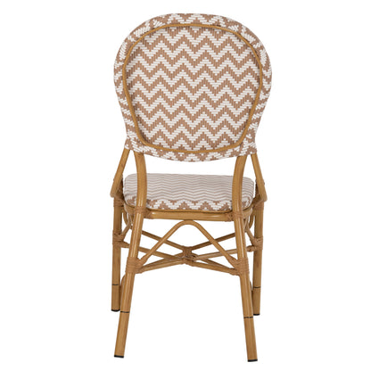 Chair Aluminum Hm5927.03 Bamboo Look Natural-white 46x56x95hcm.