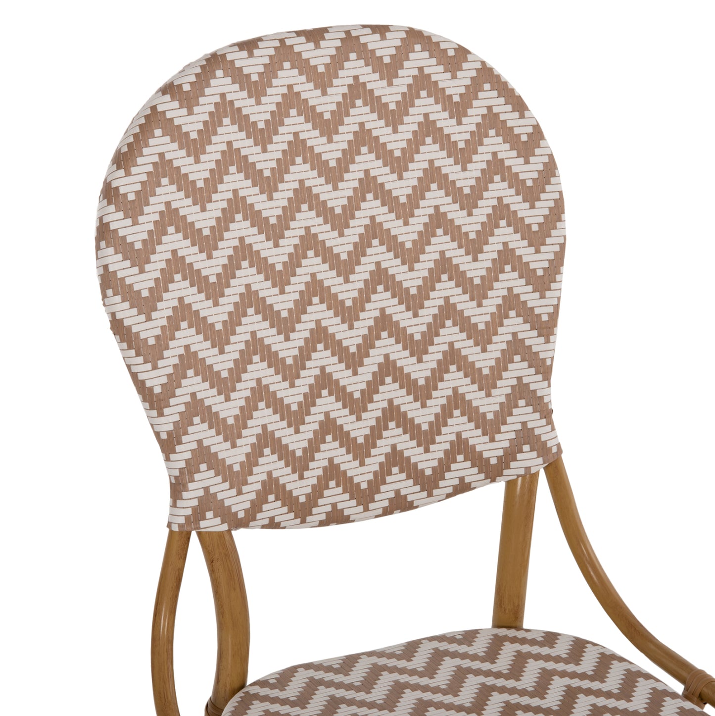 Chair Aluminum Hm5927.03 Bamboo Look Natural-white 46x56x95hcm.