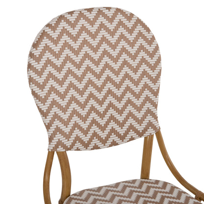 Chair Aluminum Hm5927.03 Bamboo Look Natural-white 46x56x95hcm.