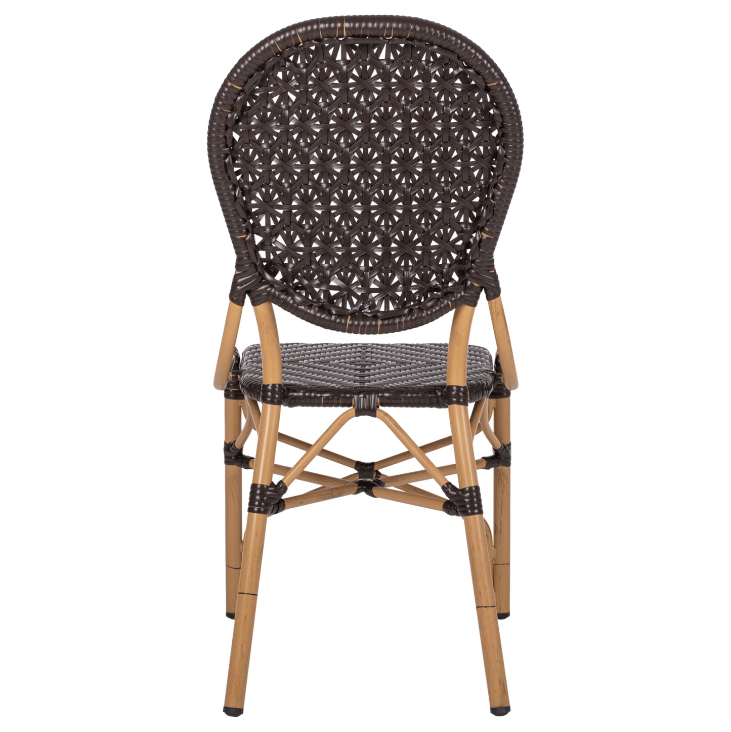 Chair Aluminum Bamboo Look And Pe Rattan In Brown Hm5925.01 47x58x95hcm.