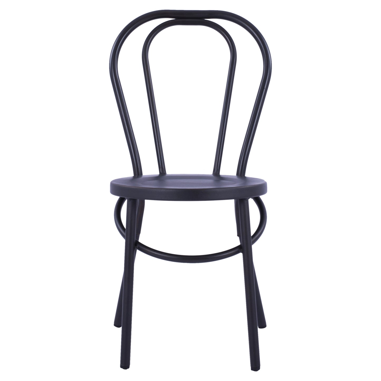 Aluminum Chair Vienna Type Black Rusty Hm5557.01 42x52x88,5 Cm.