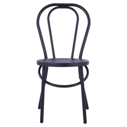 Aluminum Chair Vienna Type Black Rusty Hm5557.01 42x52x88,5 Cm.