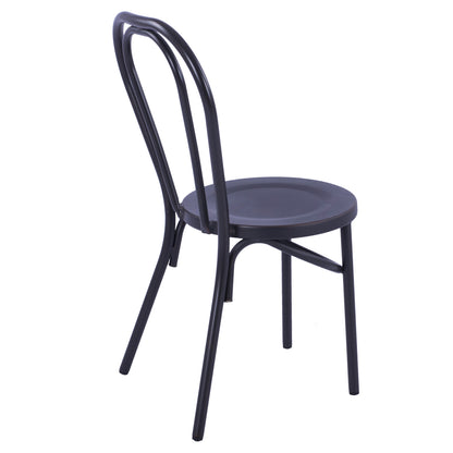 Aluminum Chair Vienna Type Black Rusty Hm5557.01 42x52x88,5 Cm.
