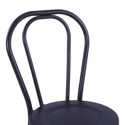 Aluminum Chair Vienna Type Black Rusty Hm5557.01 42x52x88,5 Cm.