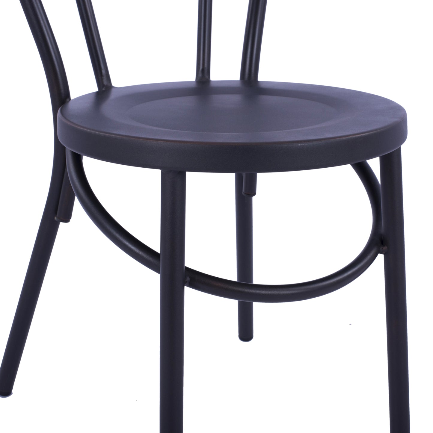 Aluminum Chair Vienna Type Black Rusty Hm5557.01 42x52x88,5 Cm.