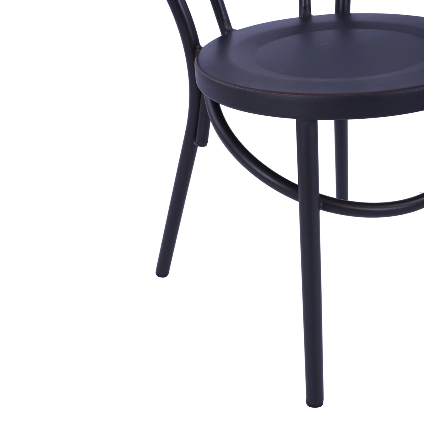 Aluminum Chair Vienna Type Black Rusty Hm5557.01 42x52x88,5 Cm.