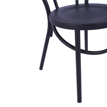Aluminum Chair Vienna Type Black Rusty Hm5557.01 42x52x88,5 Cm.