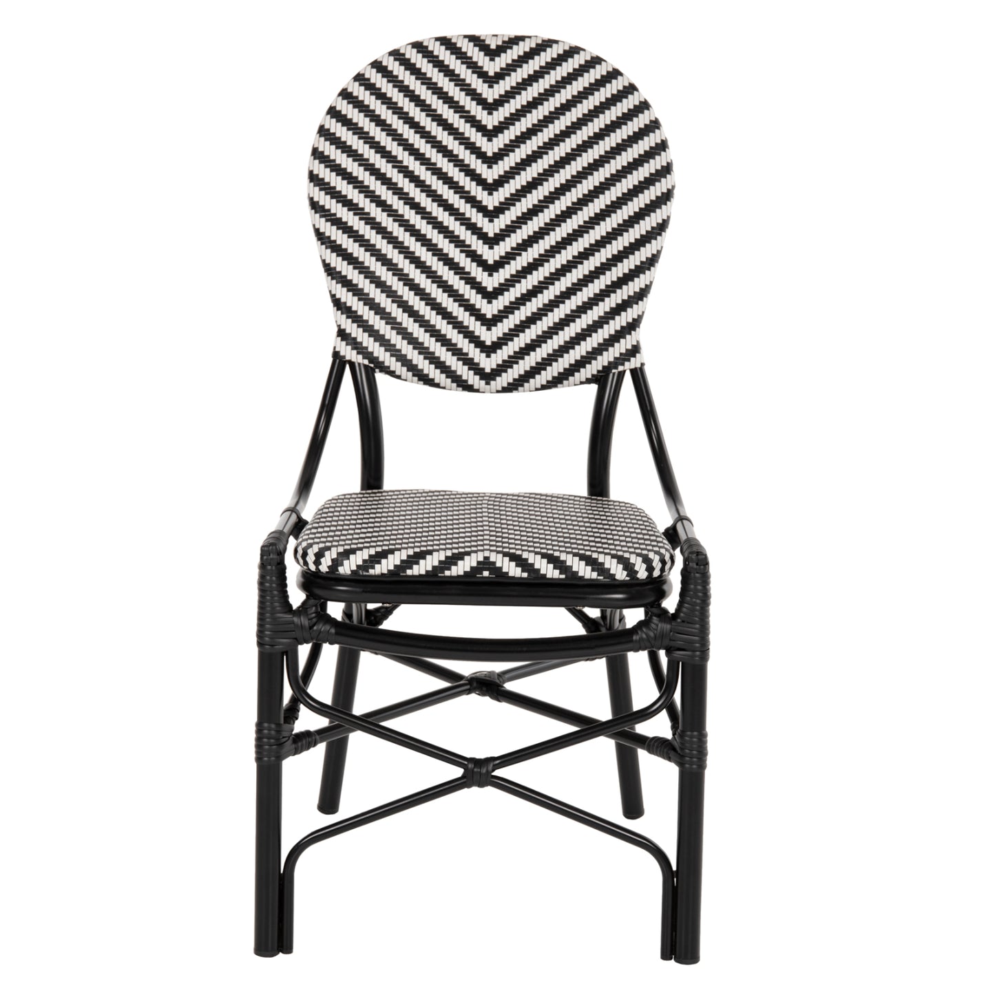 Chair Aluminum Hm5927.01 With Textline Black-white 46x56x95hcm.