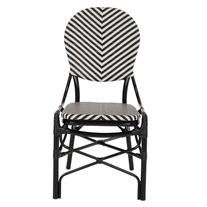Chair Aluminum Hm5927.01 With Textline Black-white 46x56x95hcm.