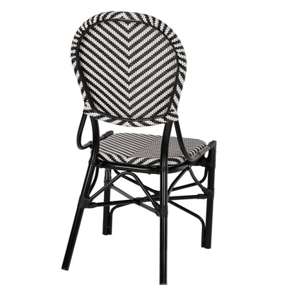 Chair Aluminum Hm5927.01 With Textline Black-white 46x56x95hcm.