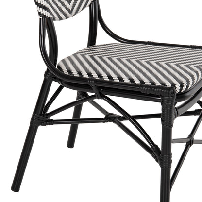 Chair Aluminum Hm5927.01 With Textline Black-white 46x56x95hcm.