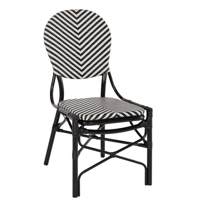 Chair Aluminum Hm5927.01 With Textline Black-white 46x56x95hcm.