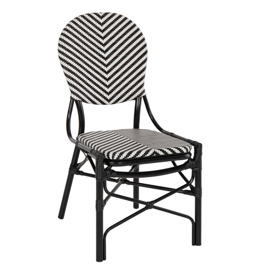 Chair Aluminum Hm5927.01 With Textline Black-white 46x56x95hcm.