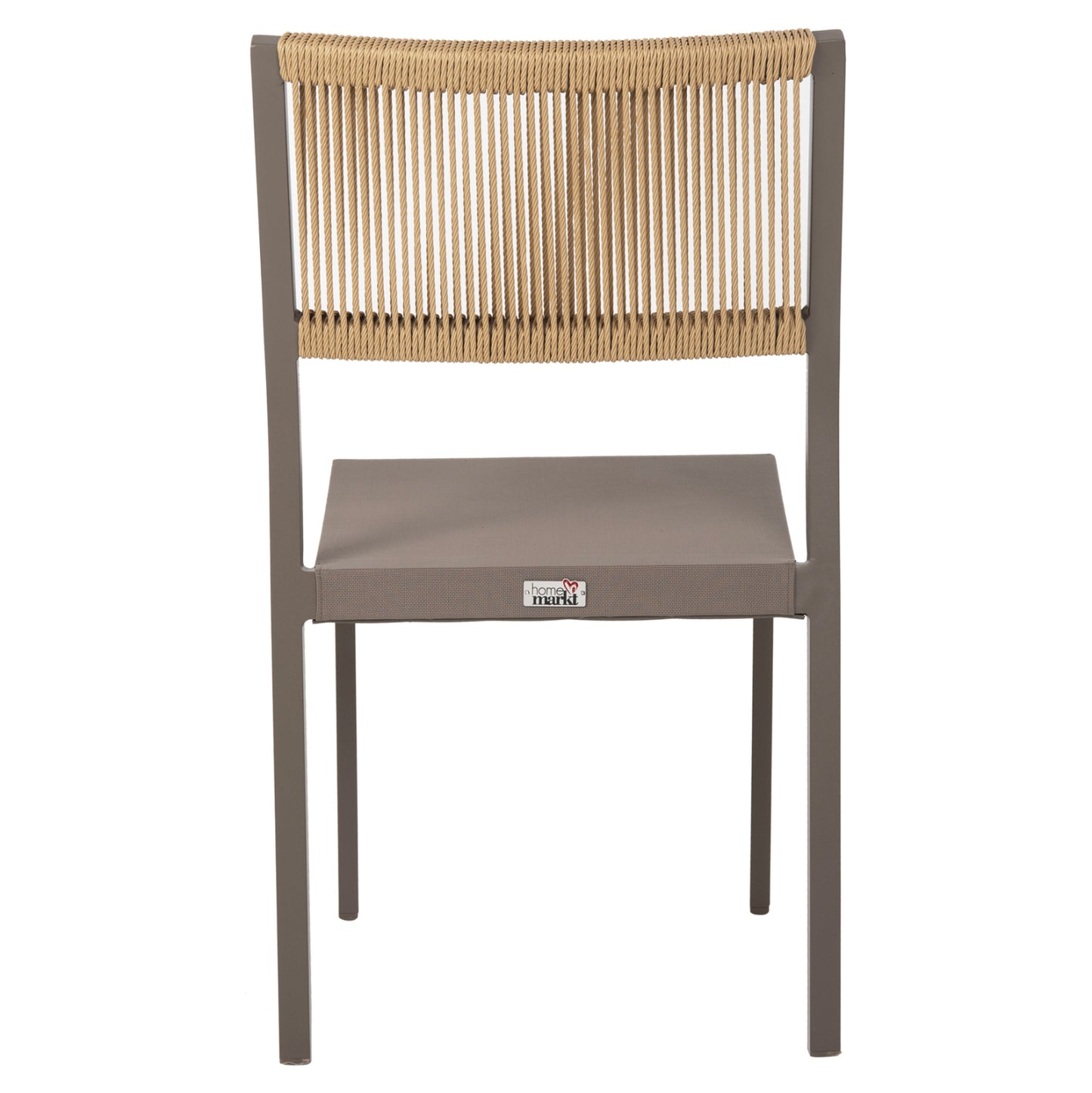 Chair Aluminum Hm5921.03 Champagne Frame And Textline With Beige Synthetic Rattan 46x55,5x83hcm.