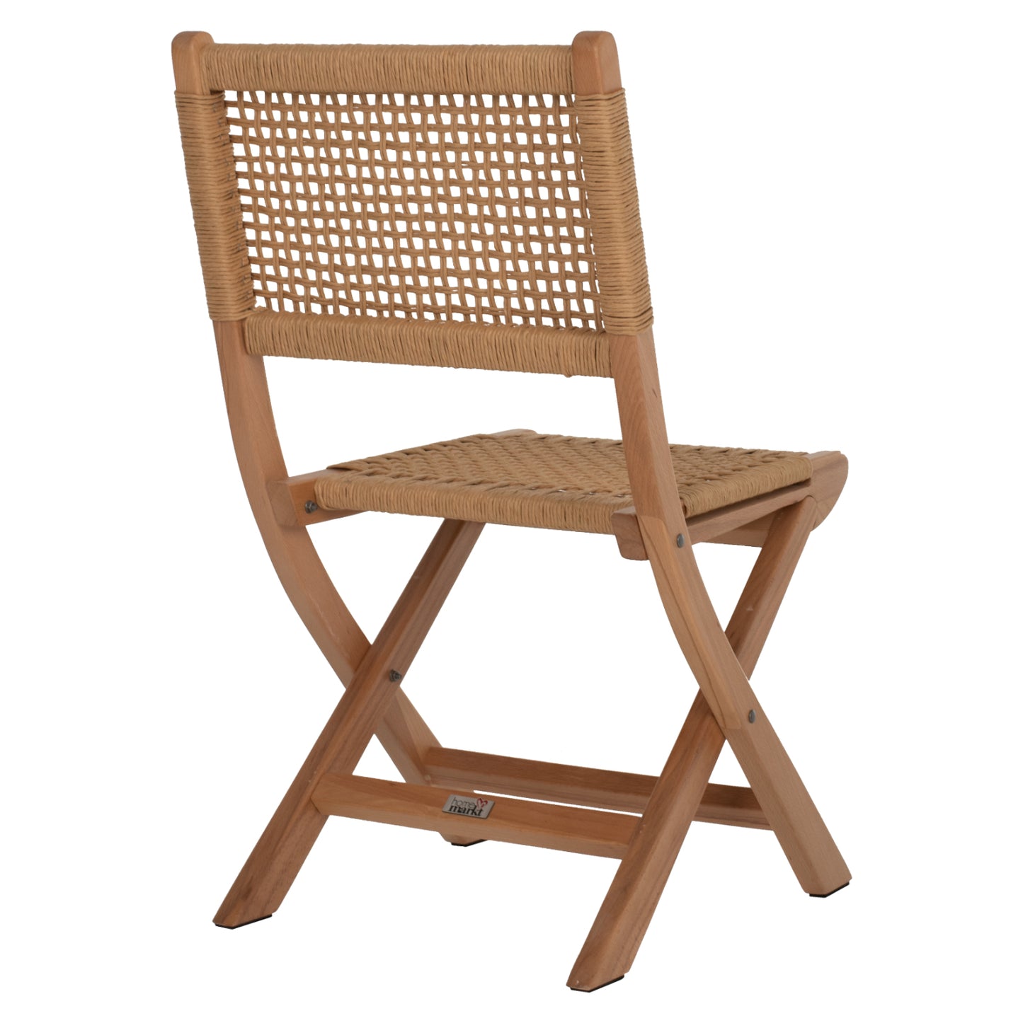 Folding Chair Made Of Beech Wood And Rope In Natural 47x58x84hcm.hm9411.01