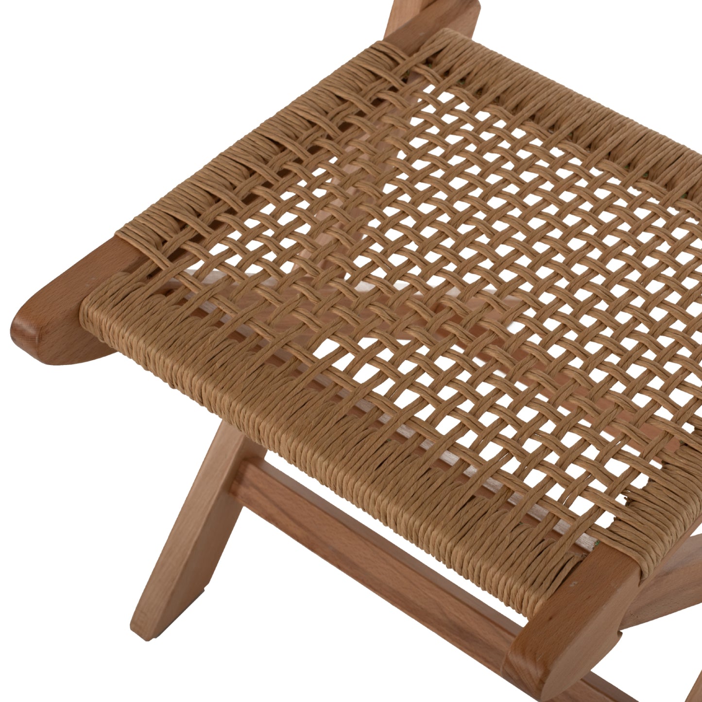 Folding Chair Made Of Beech Wood And Rope In Natural 47x58x84hcm.hm9411.01