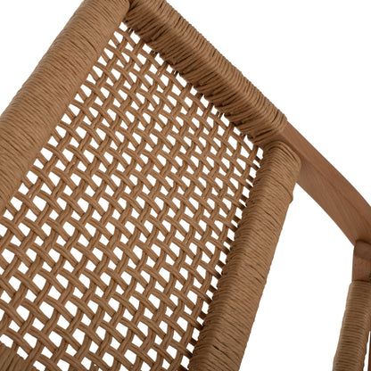 Folding Chair Made Of Beech Wood And Rope In Natural 47x58x84hcm.hm9411.01