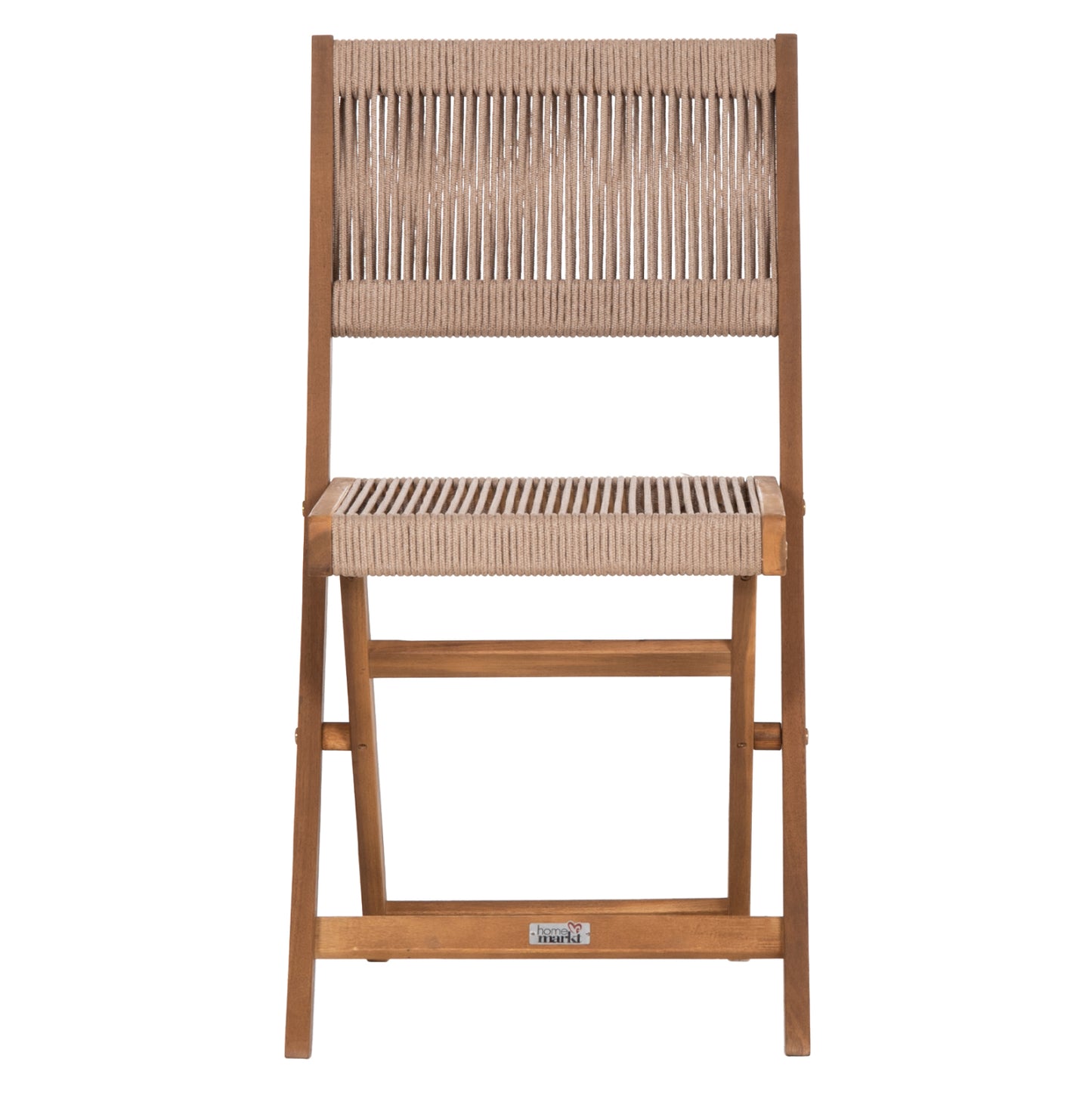 Folding Chair Sigge Hm6549 Acacia Wood--beige Rope 51x43x81hcm.