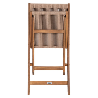 Folding Chair Sigge Hm6549 Acacia Wood--beige Rope 51x43x81hcm.