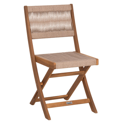 Folding Chair Sigge Hm6549 Acacia Wood--beige Rope 51x43x81hcm.