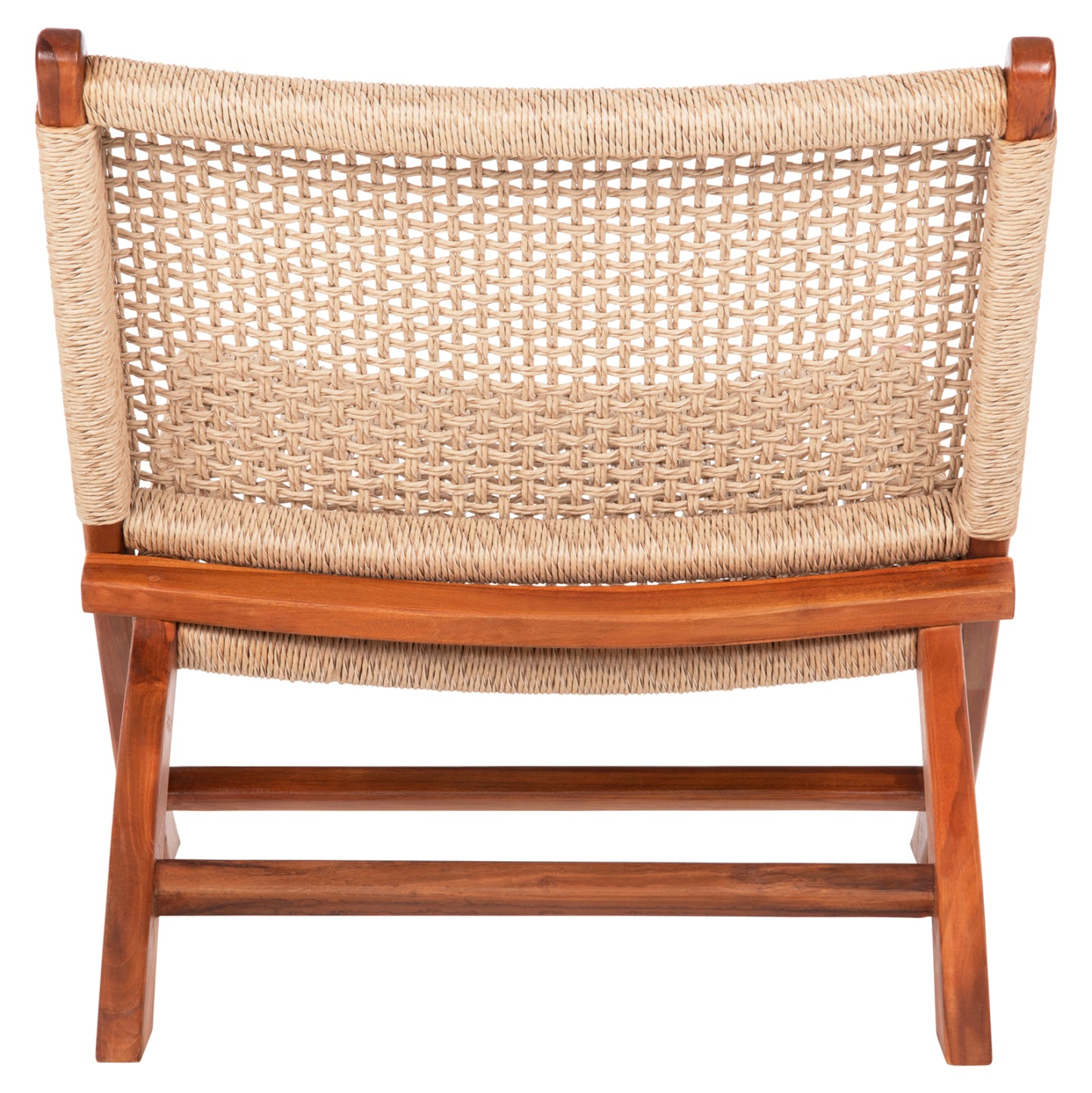 Folding Short Chair Ferm Hm9477.01 Solid Teak Wood In Natural-viro Rope 65,5x80x67hcm.