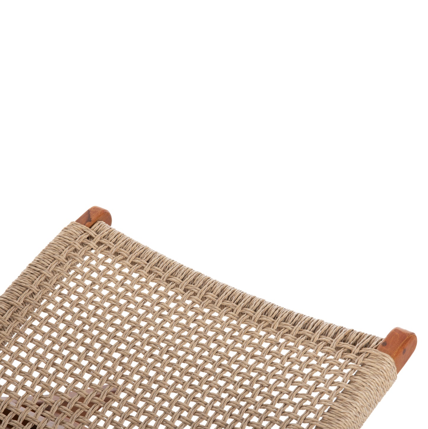 Folding Short Chair Ferm Hm9477.01 Solid Teak Wood In Natural-viro Rope 65,5x80x67hcm.