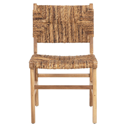 Chair Hm9399.11 Teak Wood With Straw Matting On Backrest And Seat Natural Color 51x60,5x86hcm