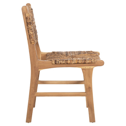 Chair Hm9399.11 Teak Wood With Straw Matting On Backrest And Seat Natural Color 51x60,5x86hcm