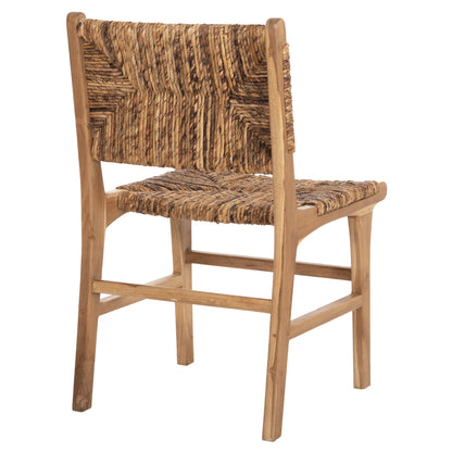 Chair Hm9399.11 Teak Wood With Straw Matting On Backrest And Seat Natural Color 51x60,5x86hcm