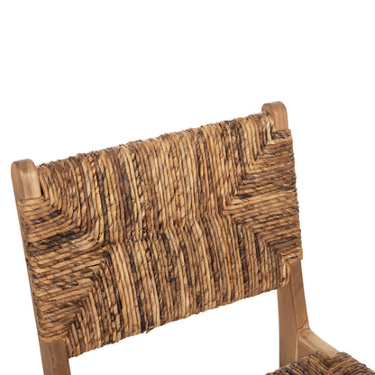 Chair Hm9399.11 Teak Wood With Straw Matting On Backrest And Seat Natural Color 51x60,5x86hcm