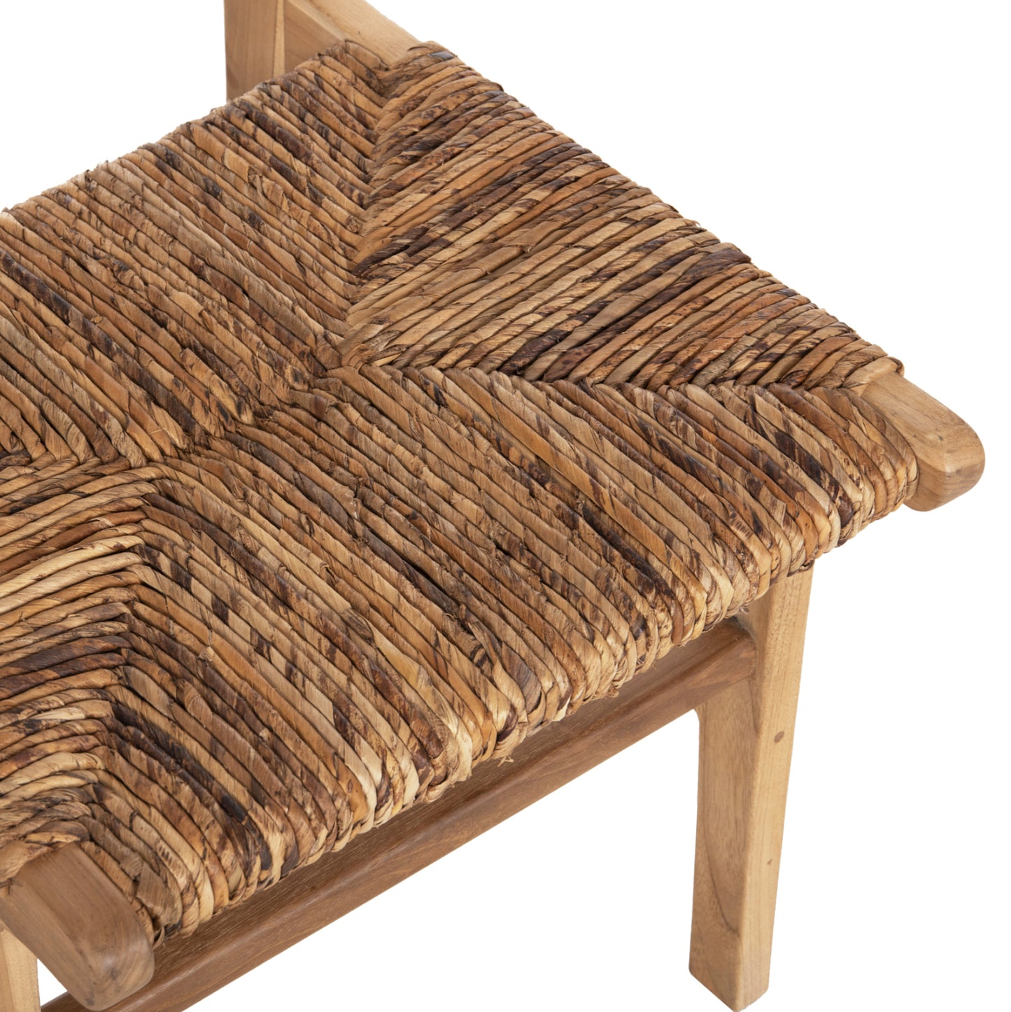 Chair Hm9399.11 Teak Wood With Straw Matting On Backrest And Seat Natural Color 51x60,5x86hcm