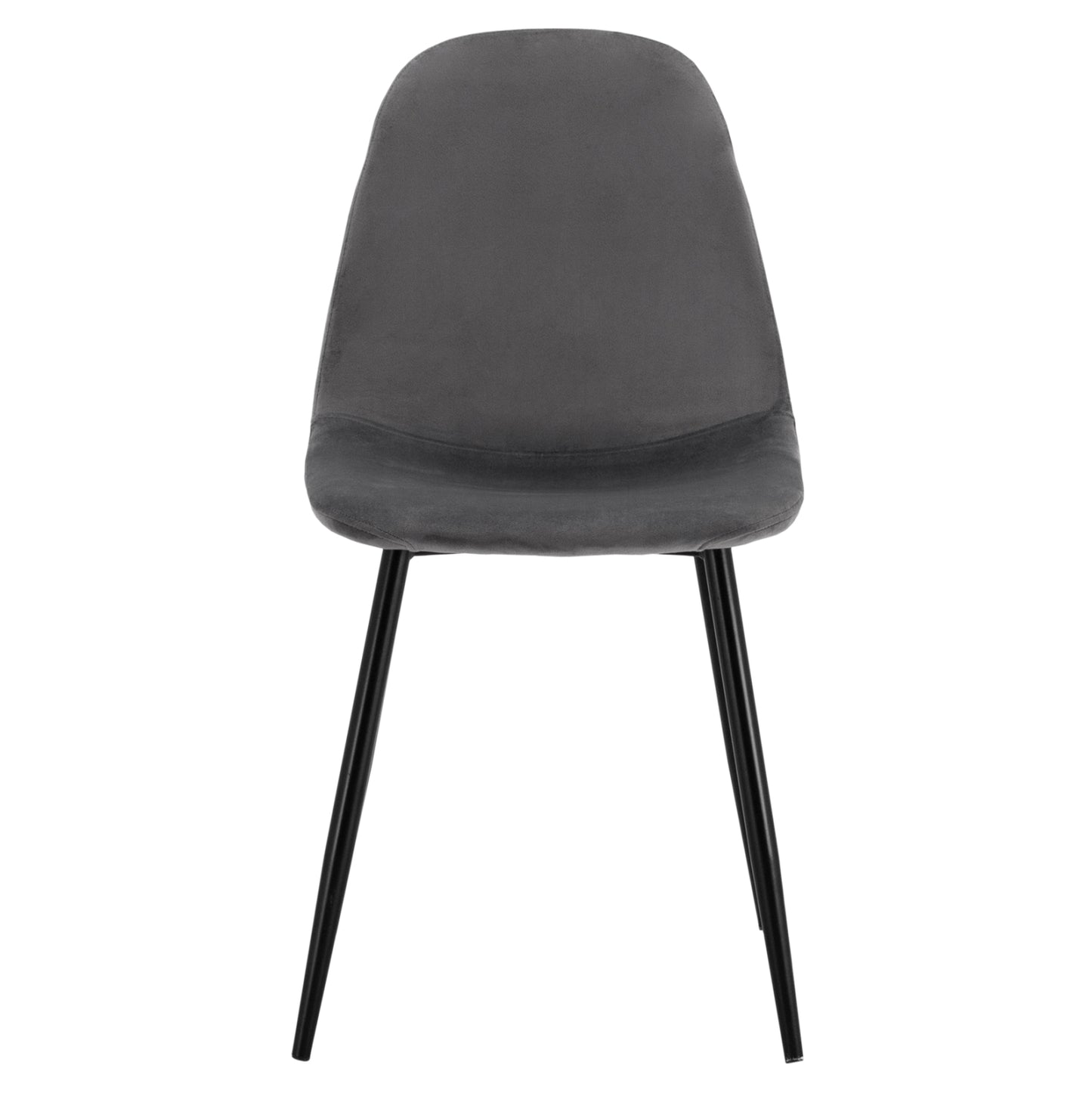 Dining Chair Leonardo Velvet Grey With Metallic Legs Hm00100.01 45x53x85 Cm.
