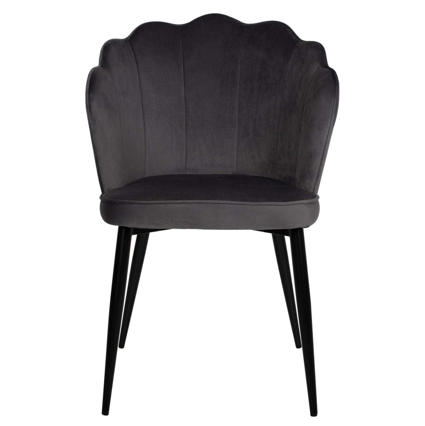 Chair Avie Hm8737.01 Metallic Frame And Grey Velvet 48x48x85hcm.