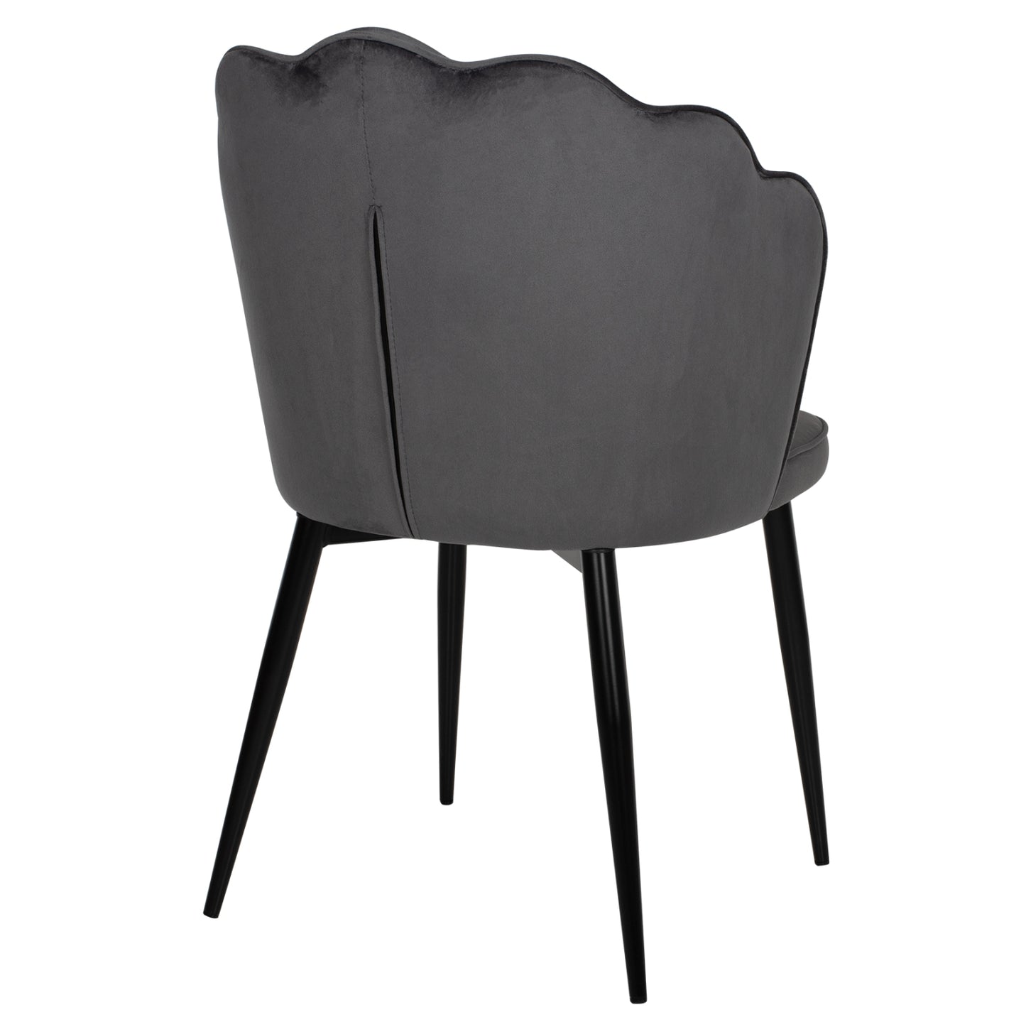 Chair Avie Hm8737.01 Metallic Frame And Grey Velvet 48x48x85hcm.