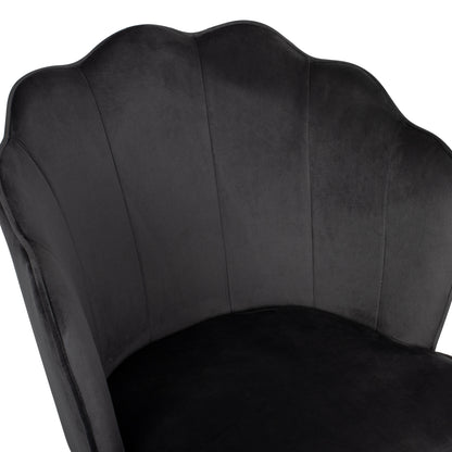 Chair Avie Hm8737.01 Metallic Frame And Grey Velvet 48x48x85hcm.