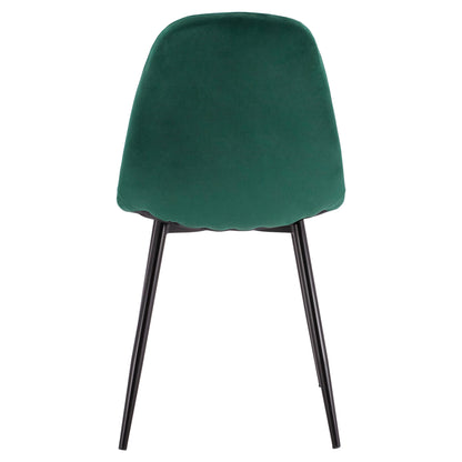 Dining Chair Leonardo Cypress Green Velvet With Metallic Legs Hm00100.23 45x53x85 Cm.