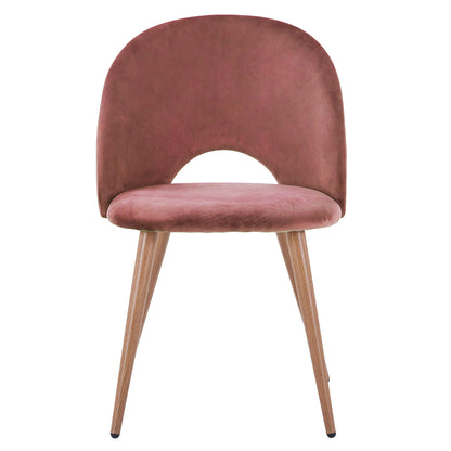 Dining Chair Velvet Rotten Apple And Metallic Legs Hm8544.02 52x49,5x77 Cm