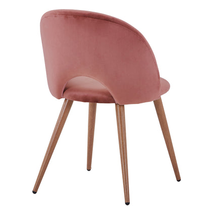 Dining Chair Velvet Rotten Apple And Metallic Legs Hm8544.02 52x49,5x77 Cm