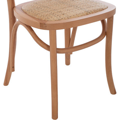 Chair Sloan Professional Beech Wood Perforated Backrest Hm8915.21 Natural 45x48x88hcm.