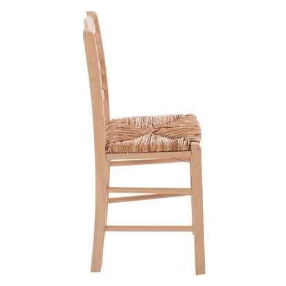 Traditional Chair With Straw Unpainted Hm10369.02
