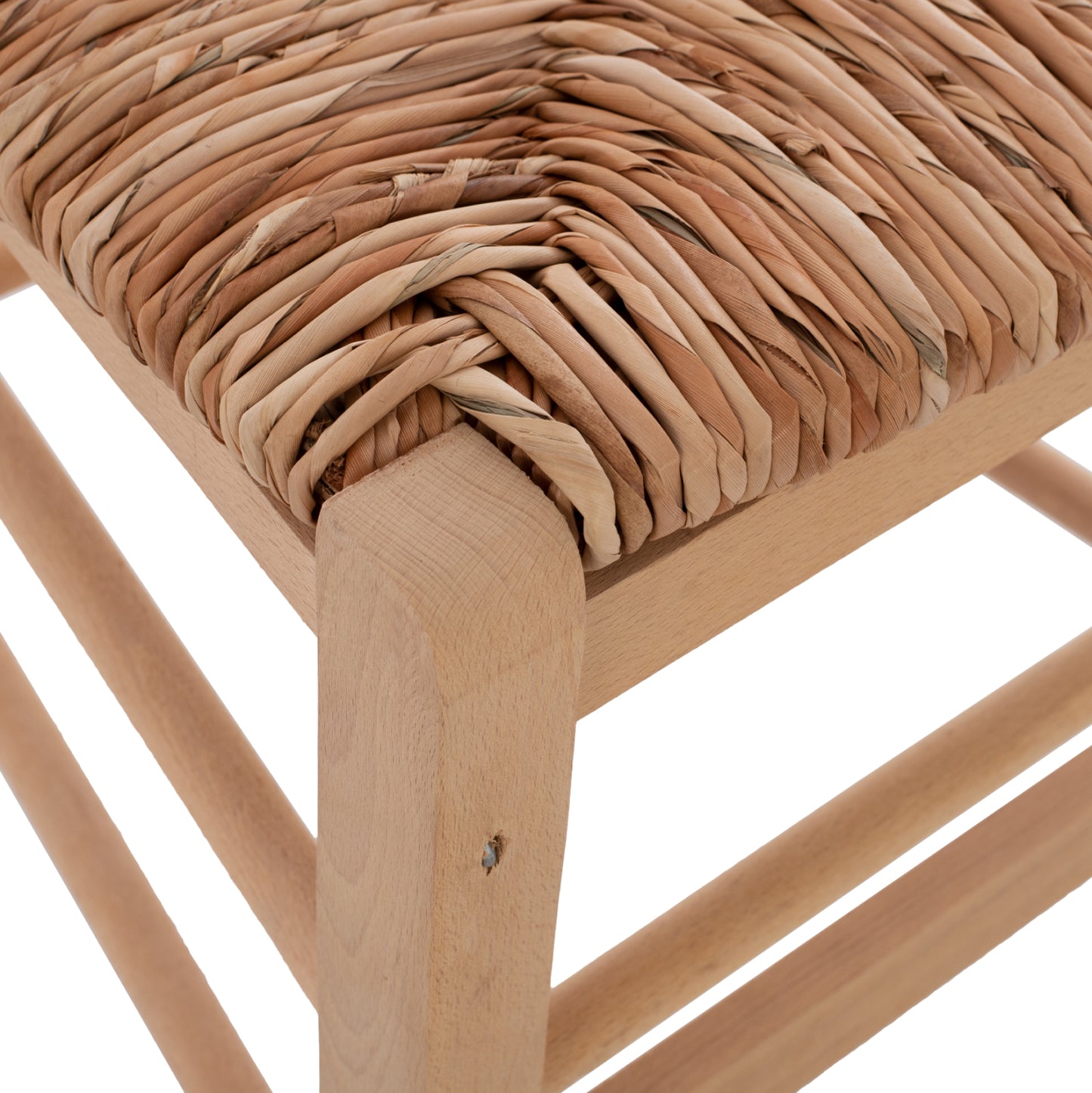 Traditional Chair With Straw Unpainted Hm10369.02