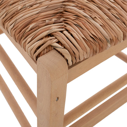 Traditional Chair With Straw Unpainted Hm10369.02