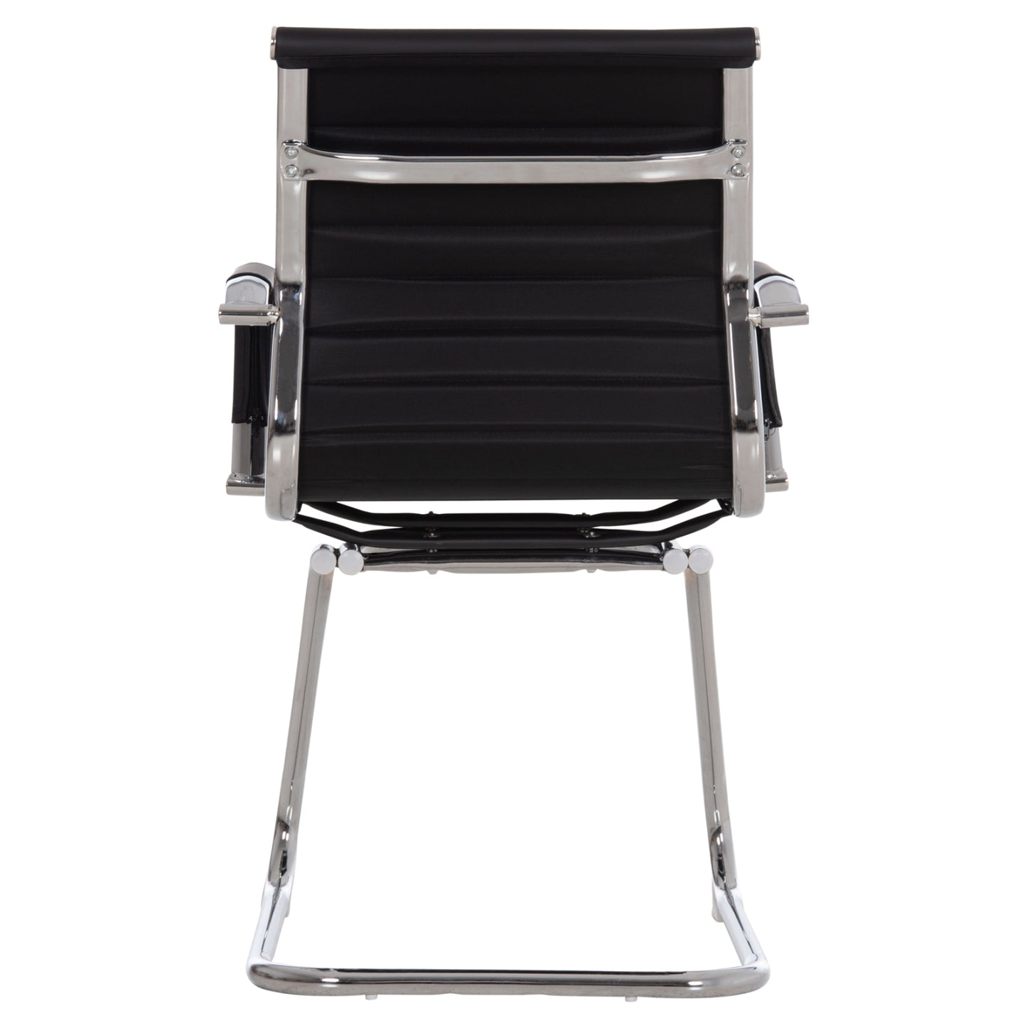 Conference Chair Boss Hm1023.31 With Arms-black Pu-chromed Metal Legs 54x55x88hcm.