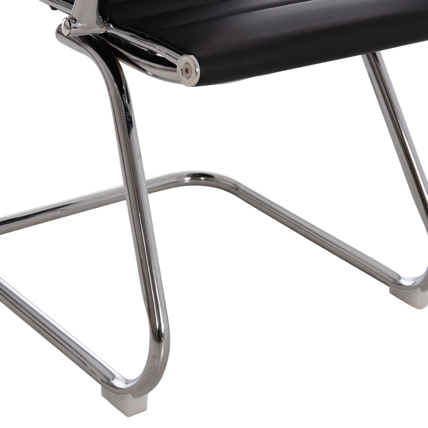 Conference Chair Boss Hm1023.31 With Arms-black Pu-chromed Metal Legs 54x55x88hcm.