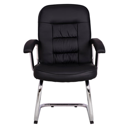 Conference Chair Hm1114 Black Pu With Chromed Base 61.5x62x98 Cm.