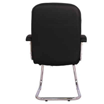 Conference Chair Hm1114 Black Pu With Chromed Base 61.5x62x98 Cm.