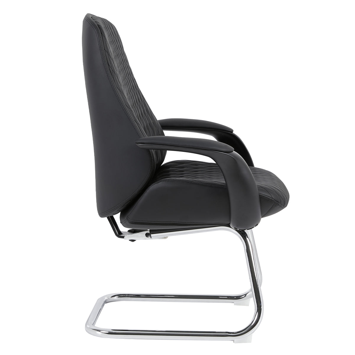 Visitor's Chair Velum-s Hm1235.01 Black Pu--chromed Base 71x60x100hcm.